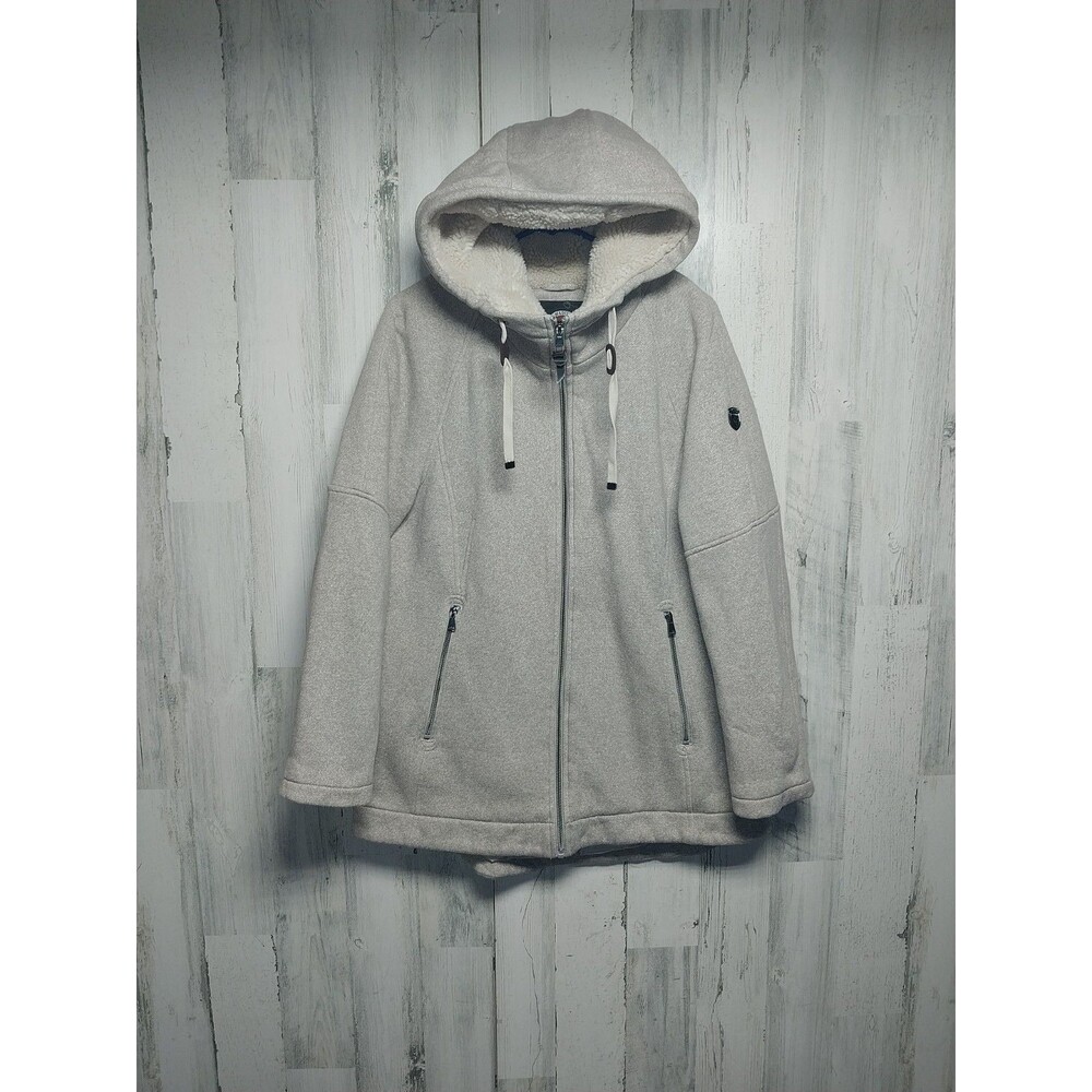 1 Madison Expedition Heritage Collection Jacket Women's Knit Full Zip Hooded LG